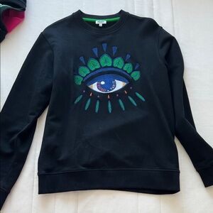 Black Men Sweatshirt with Eye Design